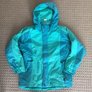 REI girls ski jacket with zip in fleece